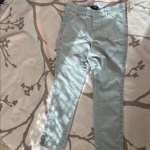 Tribal Light Gray Ankle Jeans